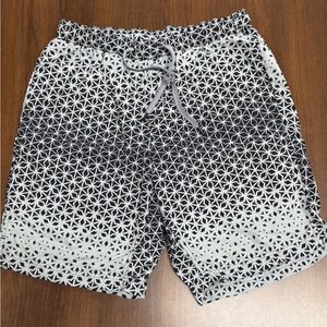 SAXX Cannonball 2n1 Ballpark Pouch Lined Black Gray Swim Trunks Shorts Size Med